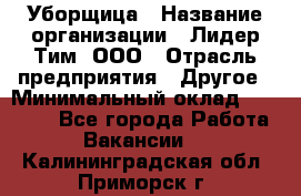 Уборщица › Название организации ­ Лидер Тим, ООО › Отрасль предприятия ­ Другое › Минимальный оклад ­ 18 000 - Все города Работа » Вакансии   . Калининградская обл.,Приморск г.